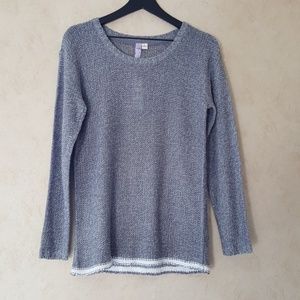 Alya grey open weave sweater